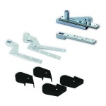 Matt Black Antimicrobial Eco-Friendly Double and Single Action Accessory Strap Sets for Floor Springs & Floor Mounted Pivots