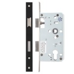 Matt Black Antimicrobial Eco-Friendly Heavy Duty Architectural DIN Euro Sash Lock Case (DDA)