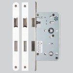 Matt White Antimicrobial Eco-Friendly Heavy Duty Architectural DIN Bathroom Lock Case (DDA)