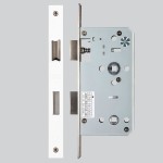 Matt White Antimicrobial Eco-Friendly Heavy Duty Architectural DIN Bathroom Lock Case (DDA)