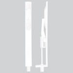 Matt White Antimicrobial Eco-Friendly Lever Action Flush Bolts Complete With Flat Keep Plate – Square End