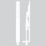 Matt White Antimicrobial Eco-Friendly Lever Action Flush Bolts Complete With Flat Keep Plate – Radius End