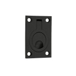 Matt Black Antimicrobial Eco-Friendly Rectangular Flush Ring Pull Handles for Cupboard and Wardrobe doors