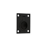 Matt Black Antimicrobial Eco-Friendly Rectangular Flush Ring Pull Handles for Cupboard and Wardrobe doors