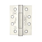 Polished Stainless Steel Extremely Heavy Duty Grade 14 Concealed Knuckle Hinges 102mm x 76mm x 3mm – Square corners