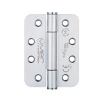 Satin Stainless Steel Extremely Heavy Duty Grade 14 Concealed Knuckle Hinges 102mm x 76mm x 3mm – Radius corners