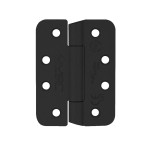 Matt Black Extremely Heavy Duty Grade 14 Concealed Knuckle Hinges 102mm x 76mm x 3mm – Anti-ligature