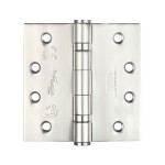 Polished Stainless Steel Heavy Duty Projection Ball Bearing Hinges 102mm x 102mm x 3mm