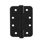 Matt Black Heavy Duty Ball Bearing Hinges 102mm x 76mm x 3mm – Radius corners 