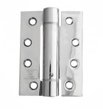 Polished Stainless Steel Single Action Adjustable Spring Hinge Set 102mm x 76mm x 3mm