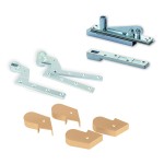 Anti-tarnish Brass Double and Single Action Accessory Strap Sets for Floor Springs & Floor Mounted Pivots