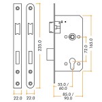 Matt White Antimicrobial Eco-Friendly Heavy Duty Architectural DIN Euro Sash Lock Case (DDA)