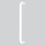 Matt White Antimicrobial Eco-Friendly Tubular “D” Bolt Through Fixing Pull Handles for Glass Doors complete with Pignose Bolts