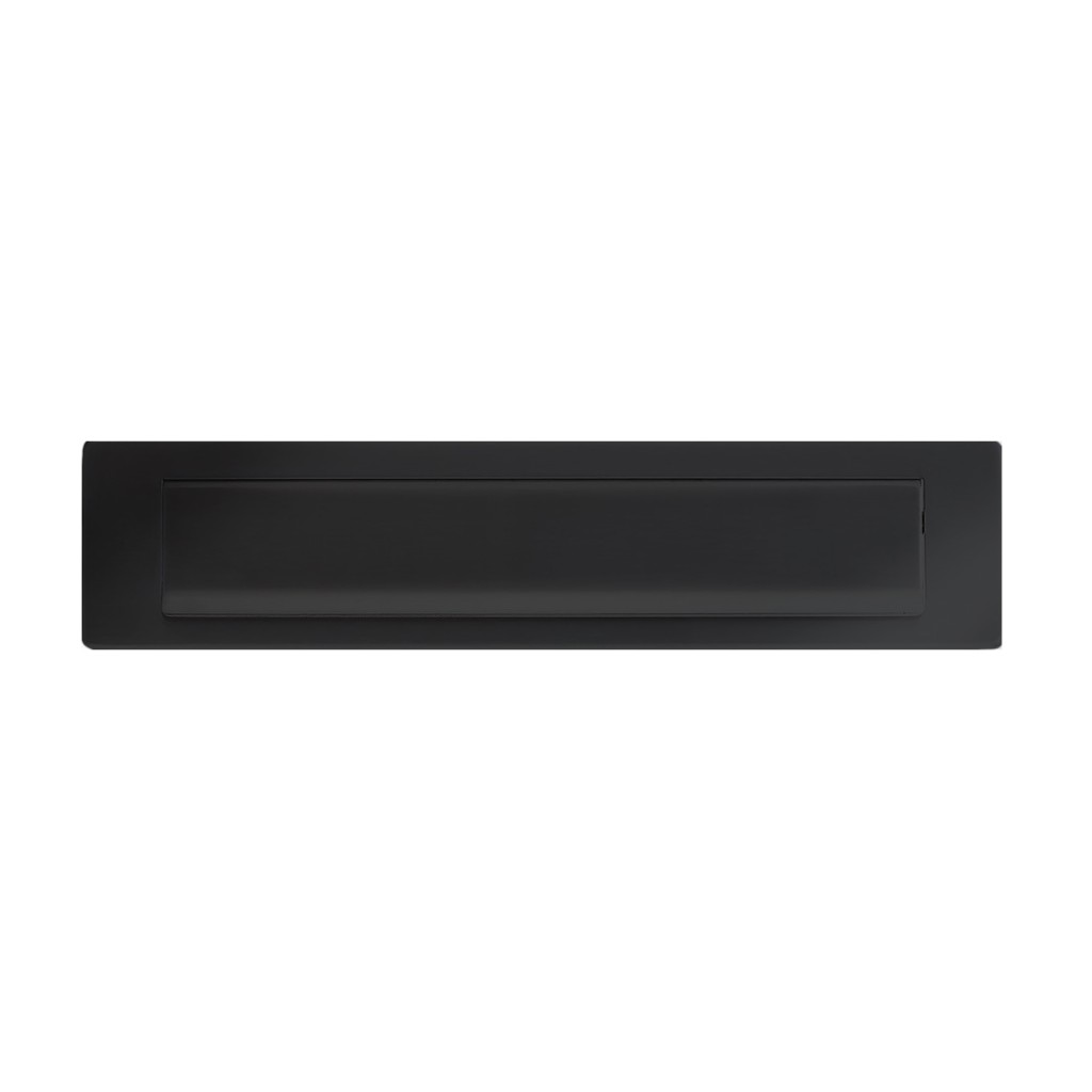 Matt Black Antimicrobial Eco-Friendly Letterplate - 340 x 75mm