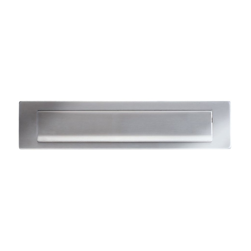 Satin Stainless Steel Antimicrobial Letterplate - 340 x 75mm