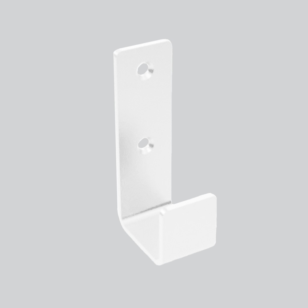 Matt White Antimicrobial Eco-Friendly Strip Pattern Coat Hook