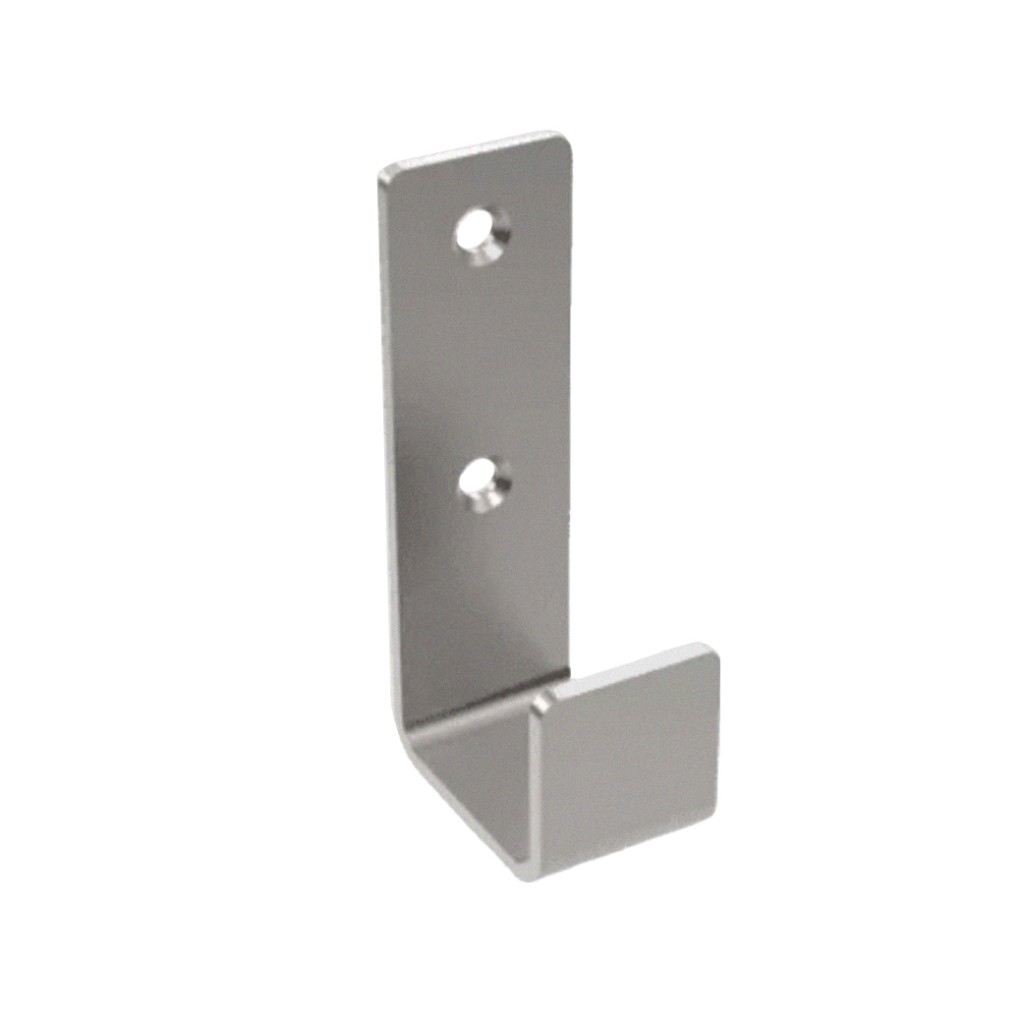 Satin Stainless Steel Antimicrobial Strip Pattern Coat Hook