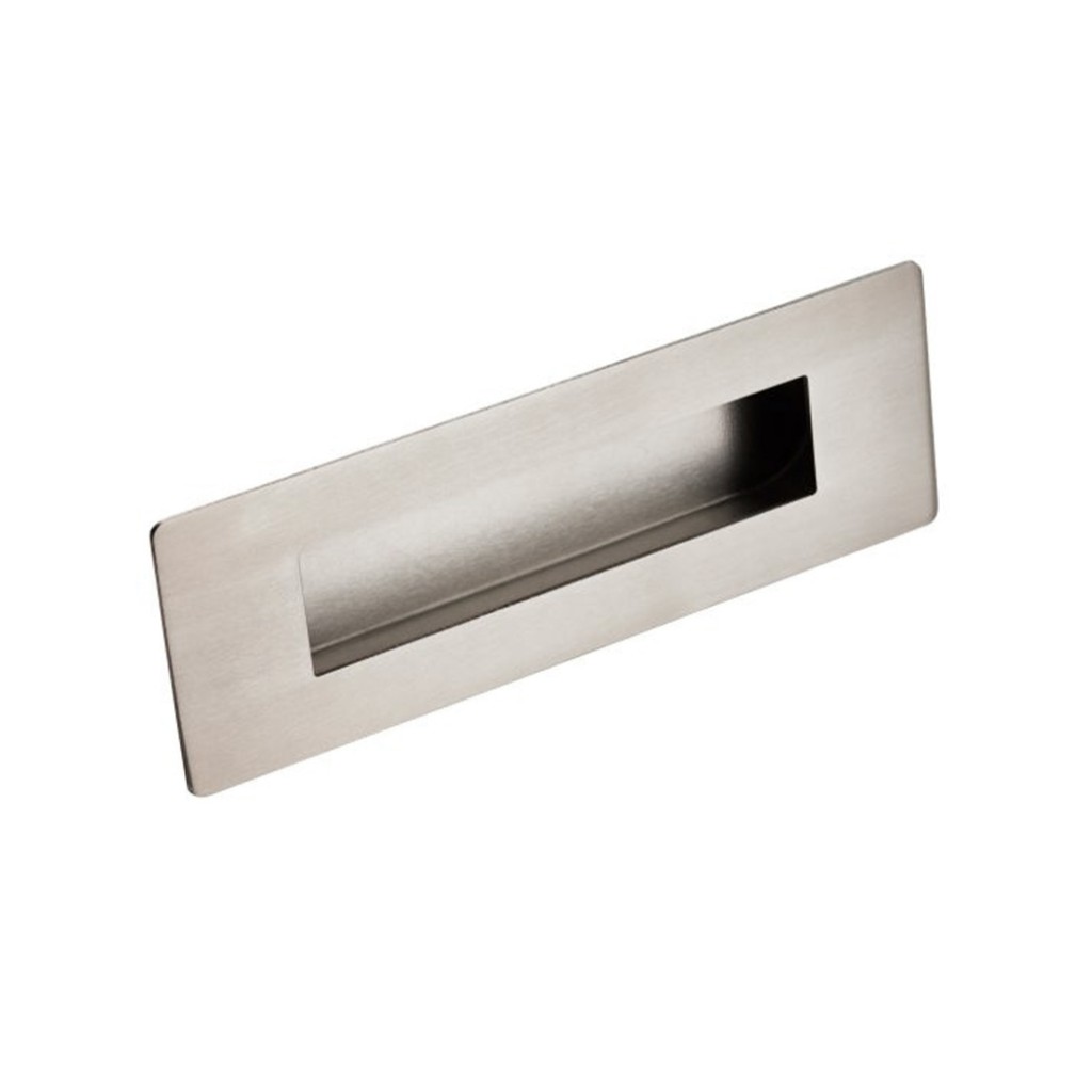 Satin Stainless Steel Antimicrobial Rectangular Flush Pull 180mm x 60mm