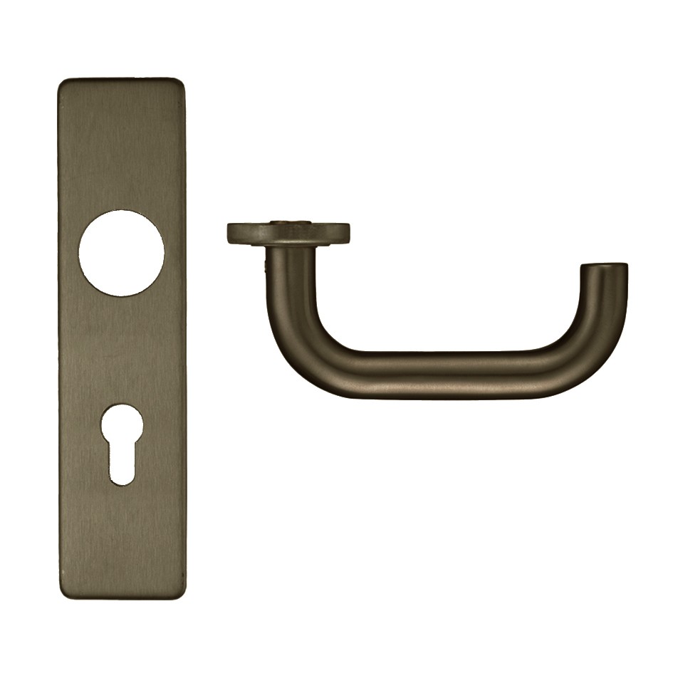 Adonic Matt Bronze Euro Profile Lever Lock Furniture for DIN Lock Cases