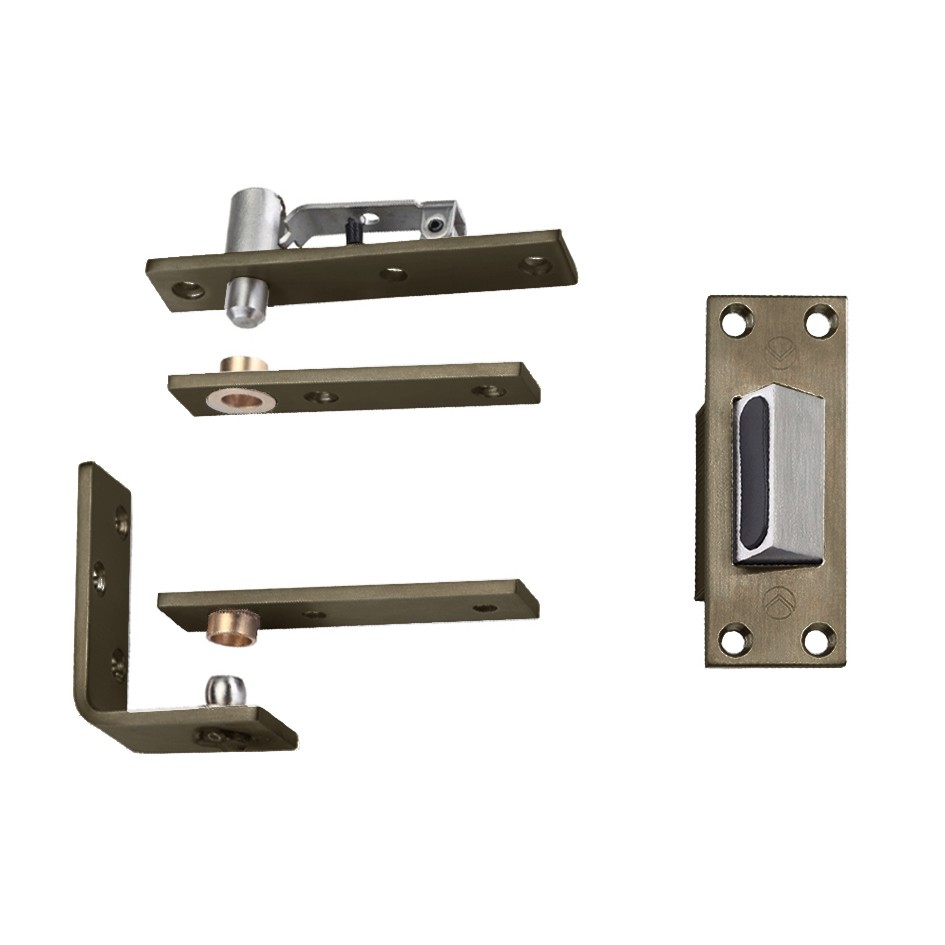 Adonic Matt Bronze Emergency Pivot Set & Stop for Cubicle Bathroom & Toilet Doors