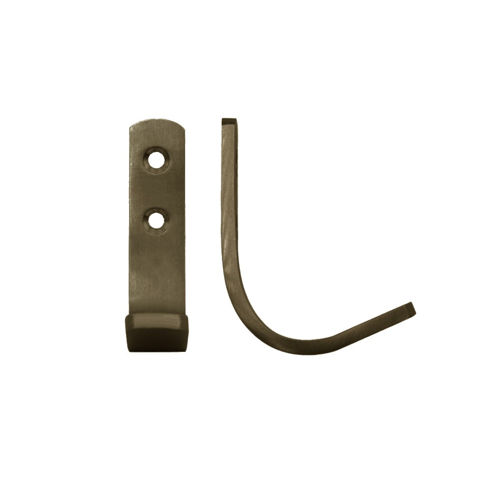 Adonic Matt Bronze Heavy Duty Strip Pattern Single Coat Hook