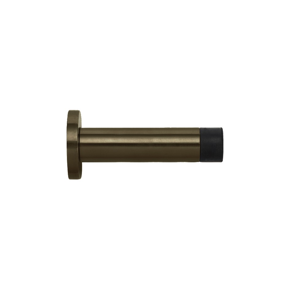 Adonic Matt Bronze 70mm Projection Wall or Skirting Mounted Door Stop on Rose