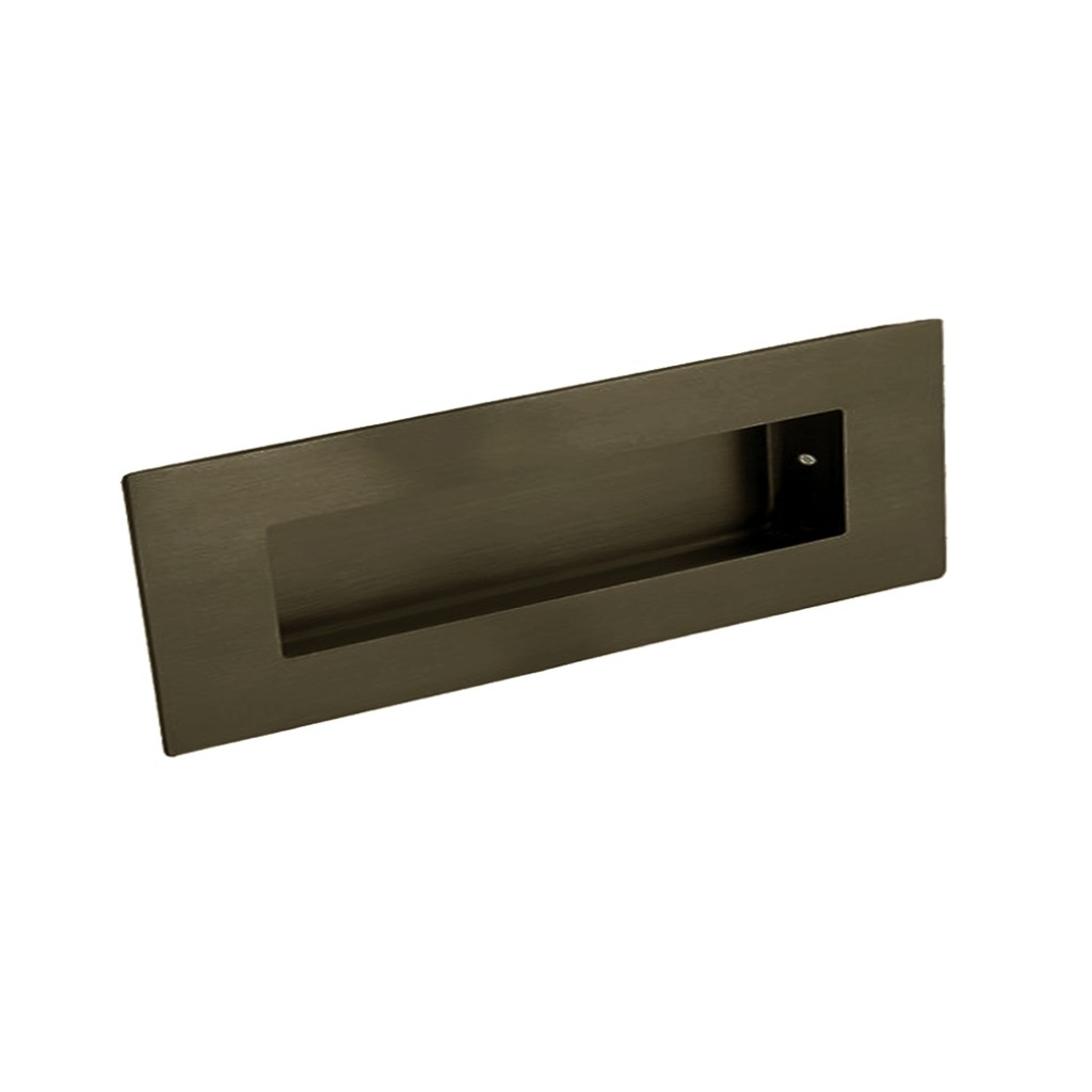 Adonic Matt Bronze Rectangular Flush Pull 180mm x 60mm