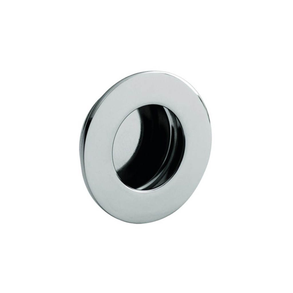 Polished Stainless Steel Circular Flush Pull 48mm Ø