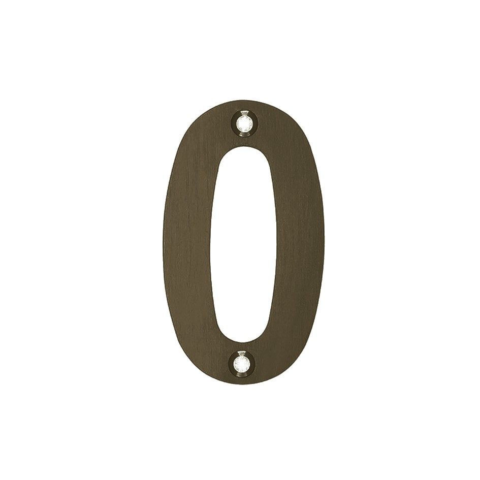 Adonic Matt Bronze Numeral 0 - Available in 50mm, 75mm & 100mm