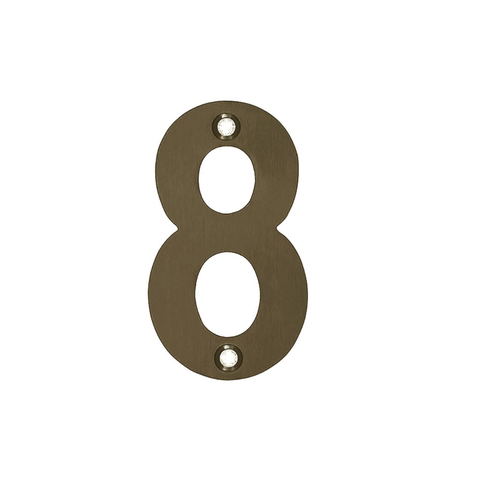 Adonic Matt Bronze Numeral 8 - Available in 50mm, 75mm & 100mm