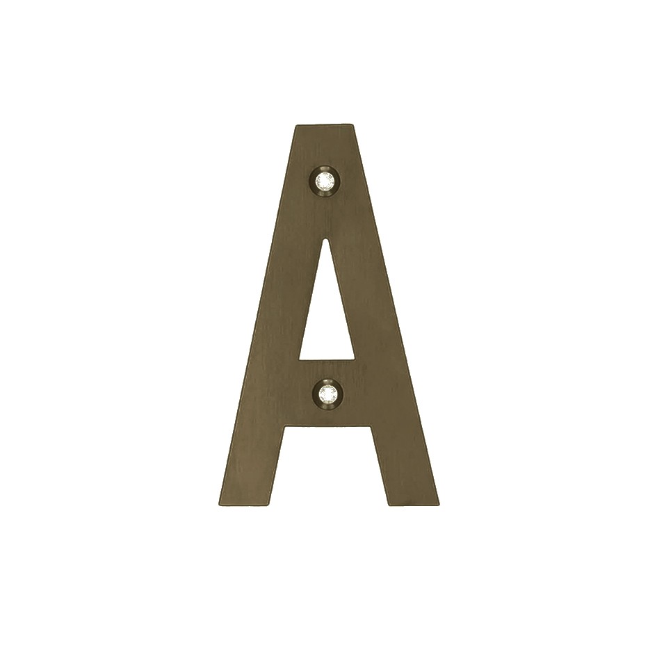 Adonic Matt Bronze Letter A - Available in 75mm & 100mm