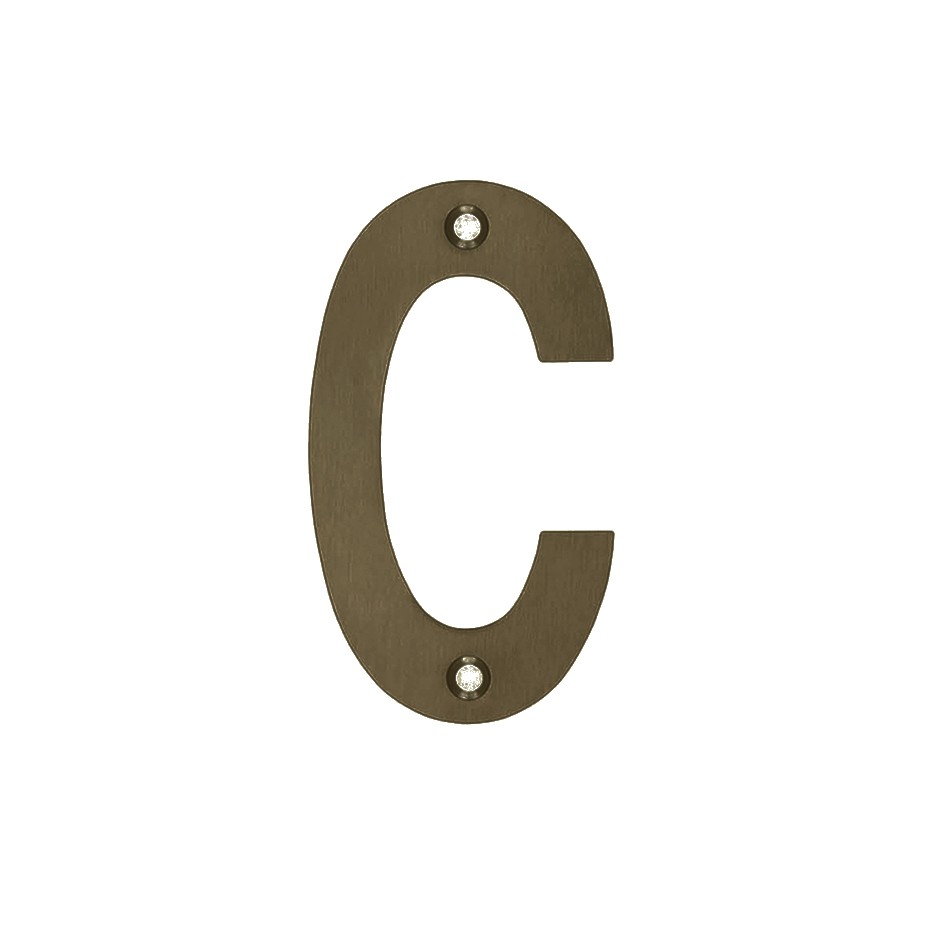 Adonic Matt Bronze Letter C - Available in 75mm & 100mm 