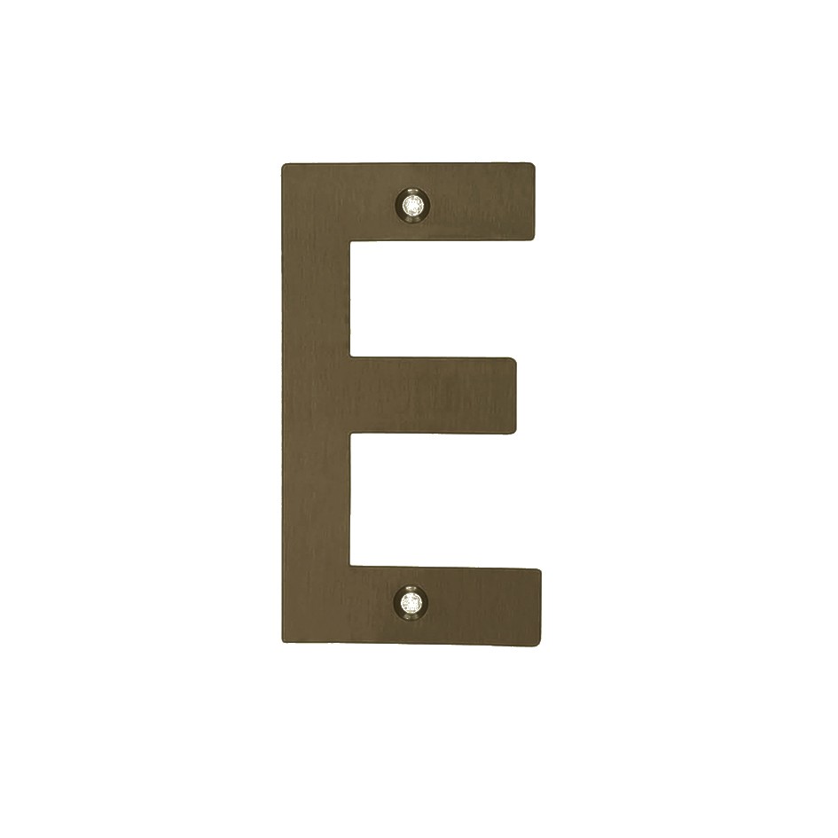 Adonic Matt Bronze Letter E - Available in 75mm & 100mm