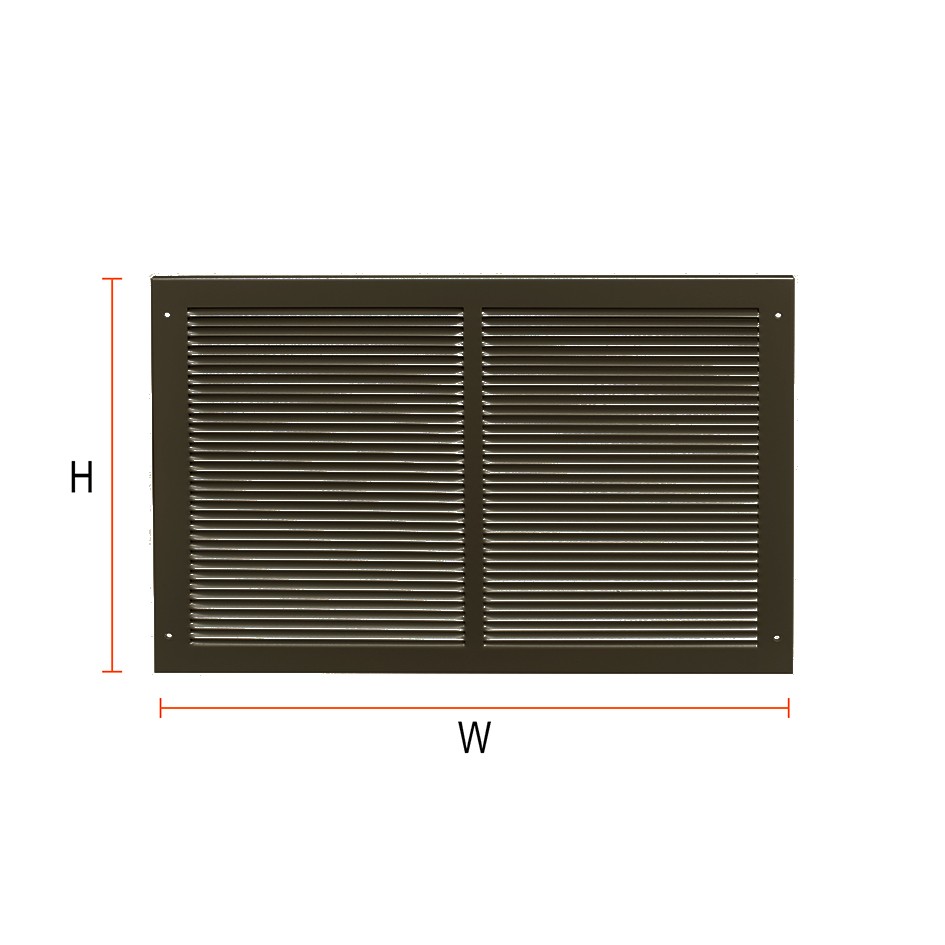 Adonic Matt Bronze Fixed Louvered vent – (W) 245mm x (H) 195mm