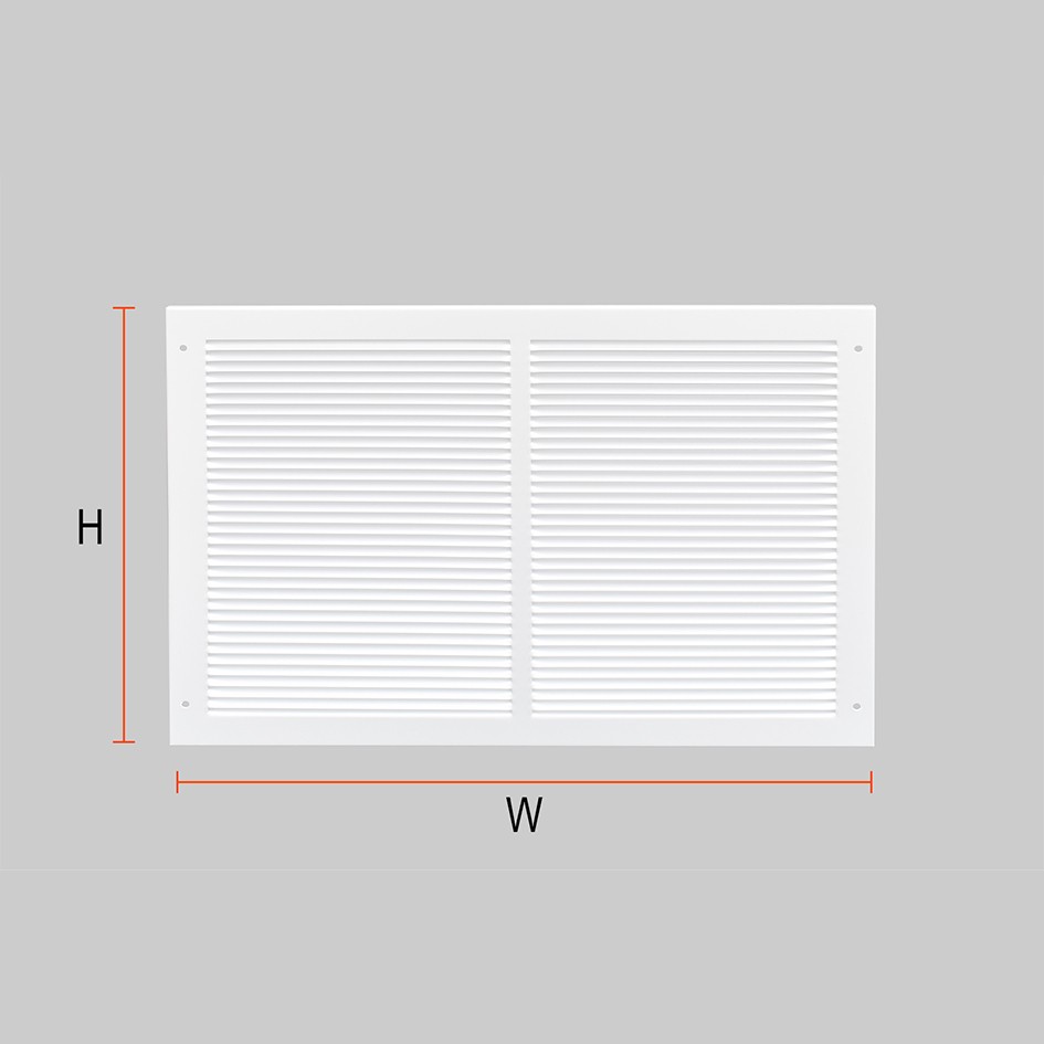 Matt White Fixed Louvered vent – (W) 295mm x (H) 270mm