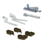 Adonic Matt Bronze Double and Single Action Accessory Strap Sets for Floor Springs & Floor Mounted Pivots