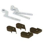 Adonic Matt Bronze Double and Single Action Accessory Strap Sets for Floor Springs & Floor Mounted Pivots