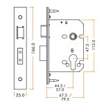 Adonic Matt Bronze Heavy Duty Euro Sash Lock Case