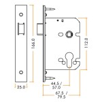 Adonic Matt Bronze Heavy Duty Upright Latch Case