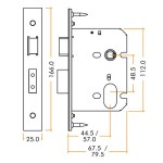 Adonic Matt Bronze Heavy Duty Oval Sash Lock Case