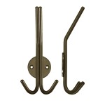 Adonic Matt Bronze Treble Hat & Coat Hook