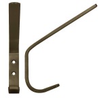 Adonic Matt Bronze Heavy Duty Strip Pattern Hat & Coat Hook