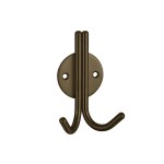 Adonic Matt Bronze Double Coat Hook