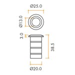 Adonic Matt Bronze Dust Excluding Socket for Flush Bolts - Concrete