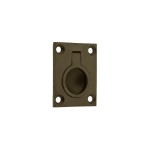 Adonic Matt Bronze Rectangular Flush Ring Pull Handles for Cupboard and Wardrobe doors