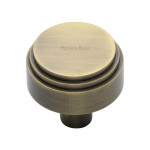 M Marcus Heritage Brass Cabinet Knob Round Deco Design 32mm 