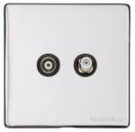 M Marcus Heritage Brass Vintage Range TV/Satellite Socket