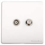 M Marcus Heritage Brass Vintage Range TV/Satellite Socket