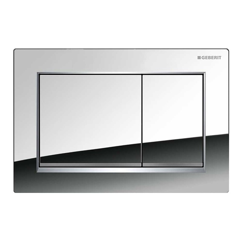 Geberit Omega30 Dual Flush Flushplate - Polished Chrome/Matt Chrome