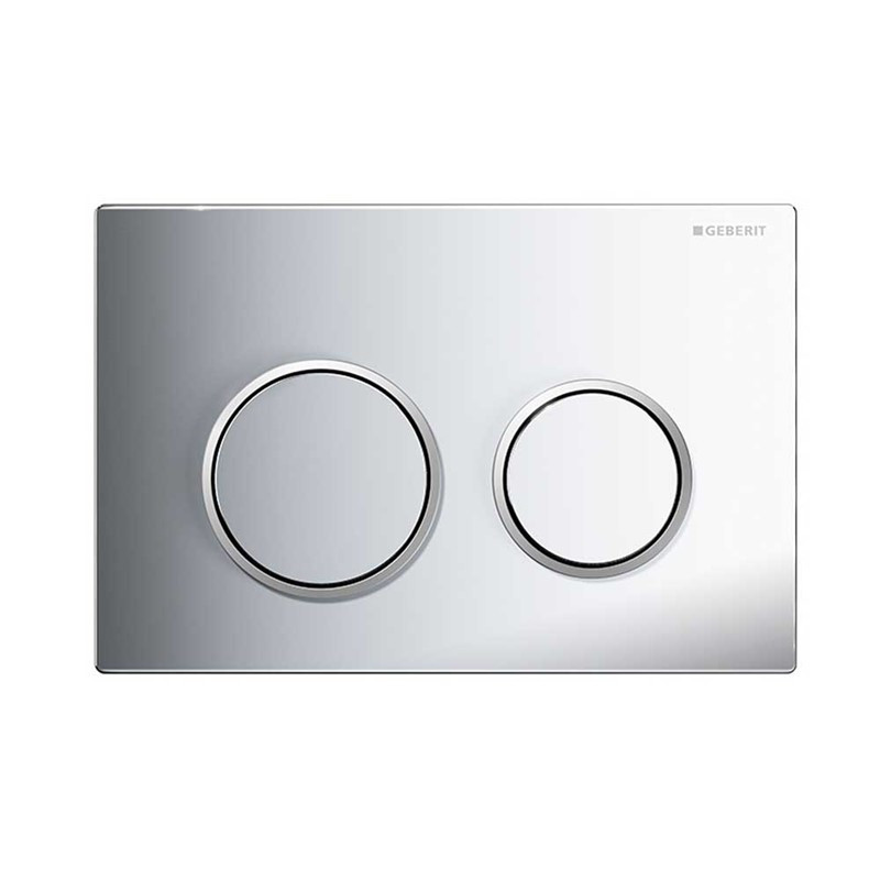 Geberit Omega20 Dual Flush Plate - Matt Chrome/Polished Chrome